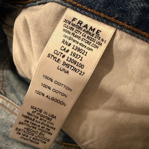 Frame Ilona Hamer High Rise Straight Jeans size 30 x 30 - Picture 8 of 9